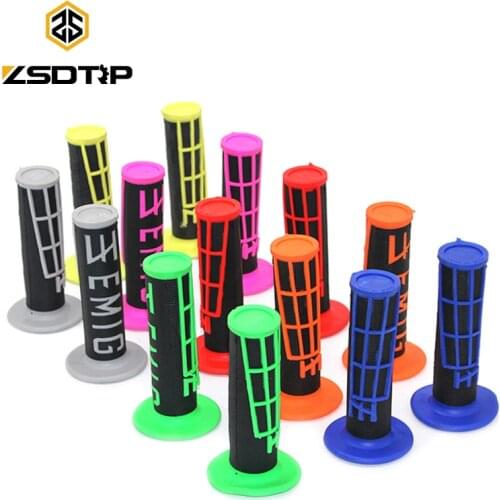 ZSDTRP 7/8" 22mm Rubber Antiskid Hand Grips Motorcycle Handlebar EMIG Hand Grips Bar End Motocycle Accessories