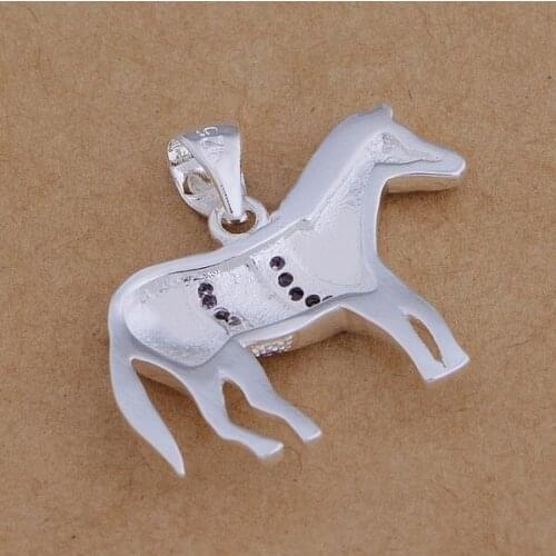AN763 stearling silver color color Necklace silver color color fashion jewelry pendant horse /bstakkaa bdpajuwa