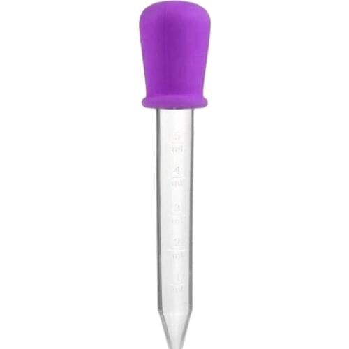 HUYU 5ml Silicone Pipette Liquid Food Dropper Plastic Baby Feeding Medicine Dropper Spoon Burette Infant Utensils