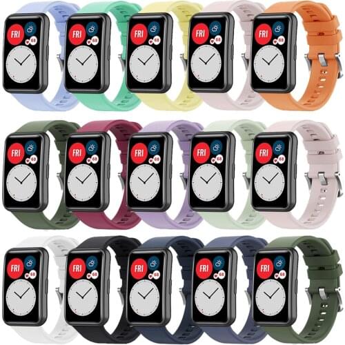 Silicone Strap For Huawei Watch Fit Watchband Wristband Replacement Band Bracelet For Huawei Fit Smartwatch Accessories