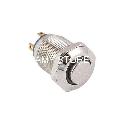 Blue Led Light OFF-(ON) NO 3V stainless Steel Momentary Push Button Switch 12mm Mounting Hole