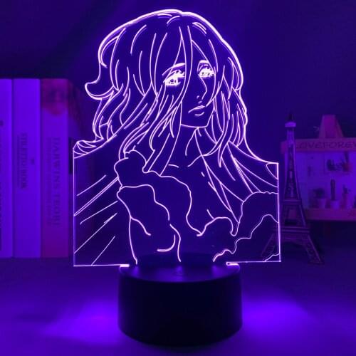 Led Light Anime Attack on Titan Pieck Finger for Bedroom Decor Night Light Kids Birthday Gift Manga Shingeki No Kyojin 3d Lamp