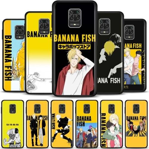 Phone Case for Xiaomi Redmi Note 10 Pro Max India 5G K40 Plus 9 9s 8T 8 Pro 7 8A 9A 9C 9T 9i 9 Black Cover Banana Fish Anime