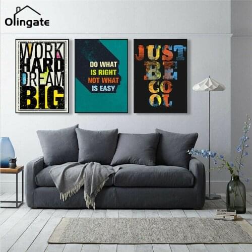 English Inspirational Quotes Words Poster Canvas Print Painting No Pain No Gain Wall Art One Piece Canvas Picture Home Decor