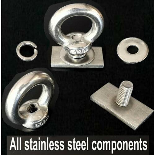 Tie Down Eye Nuts Solid stainless steel Heavy duty Eye Bolt for Most roof rack