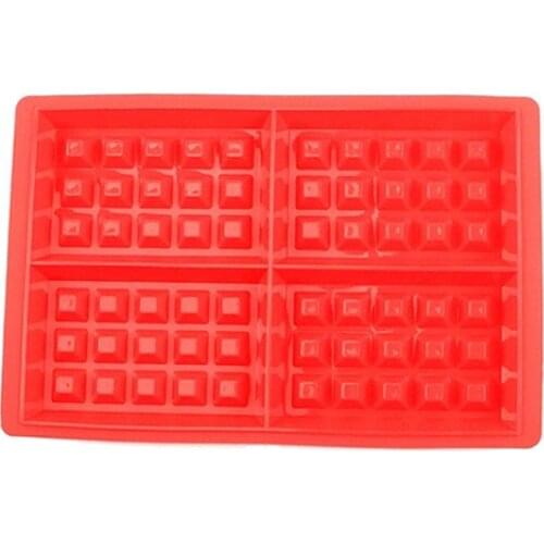 Hot Sale 60% Eco-Friendly 4-Cavity Waffles Cake Chocolate Pancakes Silicone Mold Baking Mould Cake Tool Baking Accessories