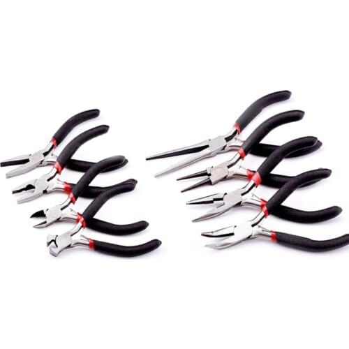 Free shipping Stainless Steel Black Needle Nose Pliers Set Hand Tool For Jewelry Making DIY Jewelry Pliers Tools Equipments