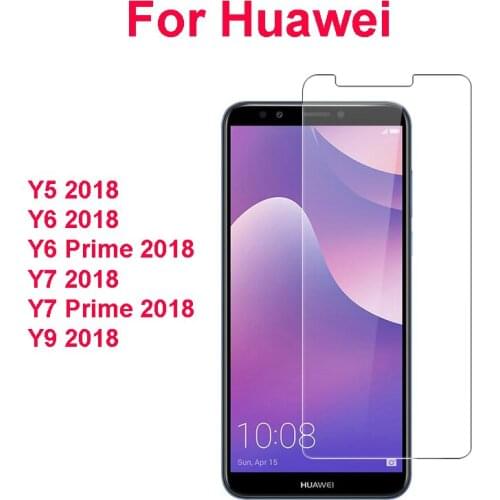 1Pc 2Pcs HD Tempered Glass For Huawei Y6 Prime 2018 Screen Protector Film For Huawei Y9 Y7 Y6 Y5 Prime 2018 Film Tempered Glass