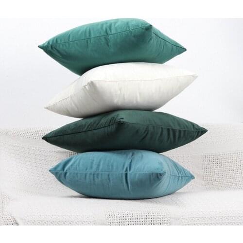 1Pc Solid Nordic Velvet Cushion Cover 45*45cm 30*50cm pillow covers decorative Sofa Pillow Case Home Decoration Accessories