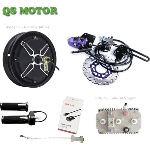 QSMOTOR 2000W 10inch Electric Scooter Hub Motor Conversion kits Max. Speed 90kph