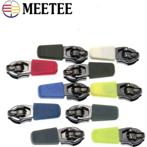 20pcs 3# Nylon Zipper Reverse Installation Invisible Zipper Sliders Bag Jacket Zip Head Pull DIY Clothing Sewing Material