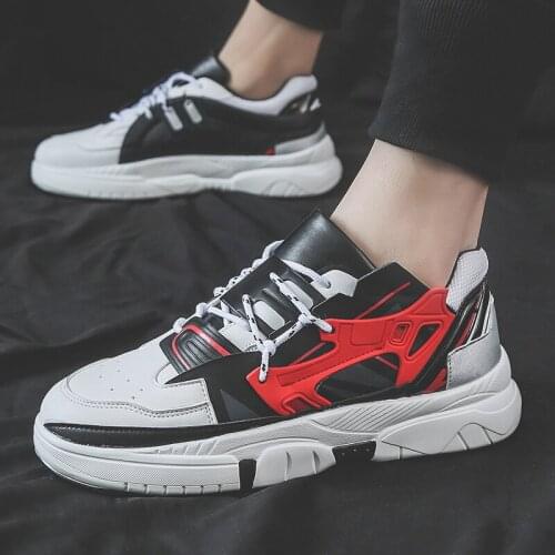 2019 Fashion Lightweight breathable Casual Men Sneakers High Quality pu round toe sneakers shoes Male Brand Footwear A5-39