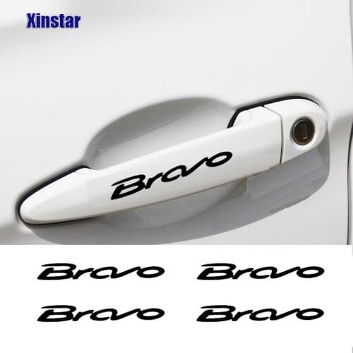 4pcs Car Door Handle Sticker For Fiat Bravo