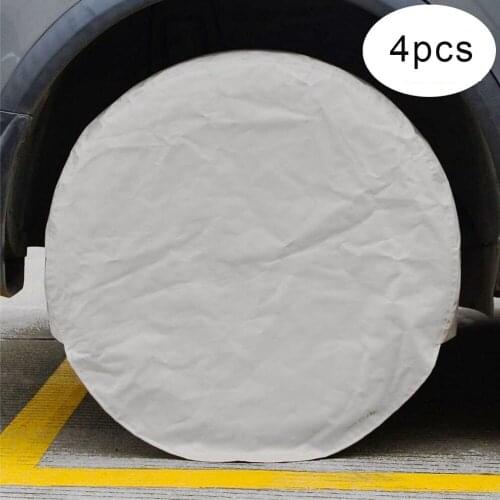 4pcs Polyester For Wheel Waterproof Universal Car Truck Spare Vehicle UV Bag Tire Cover Accessories Protector RV Trailer Storage