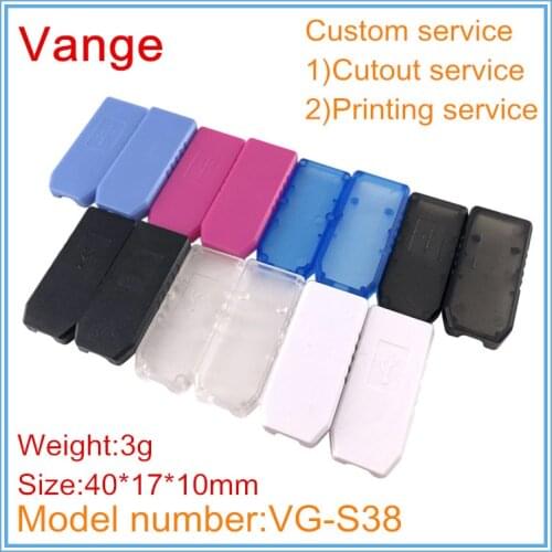 40pcs/lot USB charger wire connector case 40*17*10mm ABS plastic material instrument housing for transformer PCB