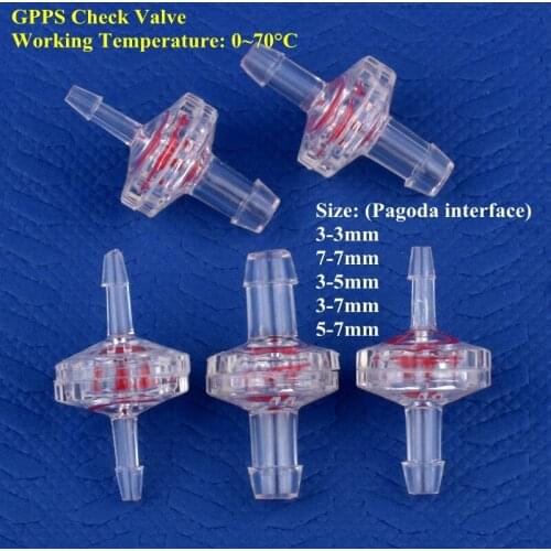 5~200pcs Transparent GPPS Check Valve Aquarium Tank Air Pump One-way Valve Drip Irrigation Hose Pagoda Joint Non-Return Valve