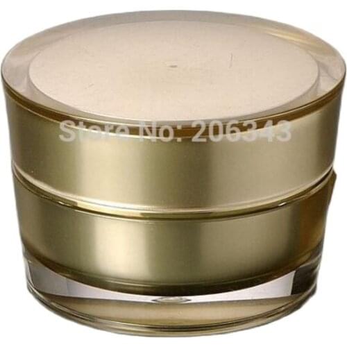 50G Gold acrylic cone- shape cream bottle,cosmetic container,,cream jar,Cosmetic Jar,Cosmetic Packaging