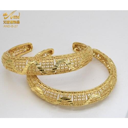 ANIID Bangel Bracelets Arm Jewelry For Women Gold Filled Baby Hawaiian Ith Designer Charms Set Inspirational Branded Dubai India