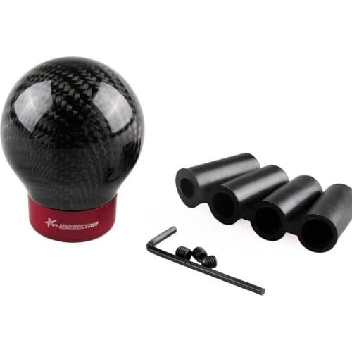 Car Modified Gearshift Head Ryanstar Carbon Fiber Gearshift Head Round Carbon Pattern Gear Head