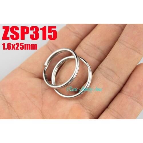25mm stainless steel Ordinary style key-ring Key Chain jewelry Split Key Rings DIY accessories parts 100pcs ZSP315