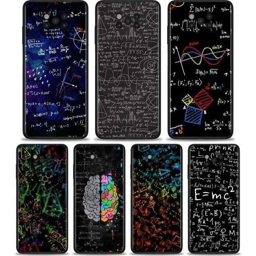 Chemical Math Formula Case For Poco X3 M3 Pro NFC F1 Cover for Mi Note 10 Pro Fundas for Mi CC9 Pro CC9E A3 A2 Coque
