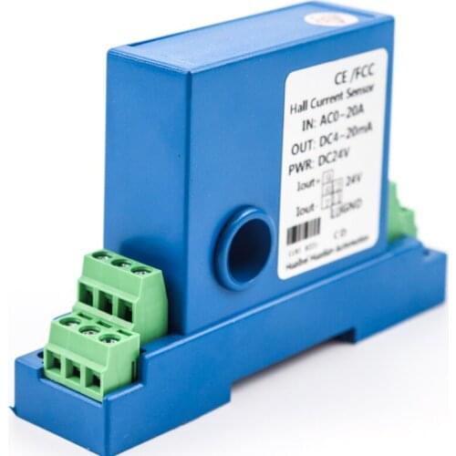 220V Current Sensor DC / AC Current Transmitter 0-5A Output 4-20mA / 0-10V