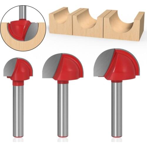 1pc 6mm Shank CNC tools solid carbide round nose Bits Round Nose Cove Core Box Router Bit Shaker Cutter Tools For Woodworking