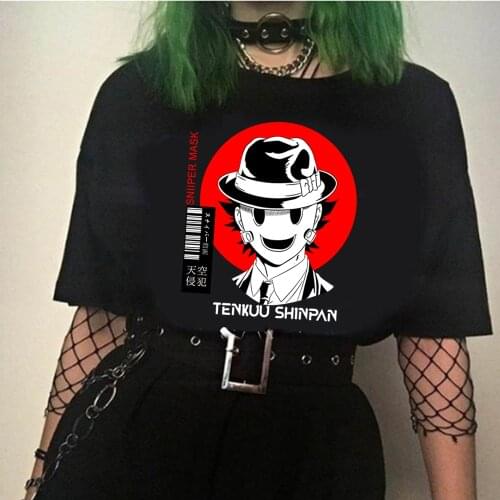 Tenkuu Shinpan High-Rise Invasion T Shirts Anime Printing Style Tshirt Unisex Loose Casual Tshirt