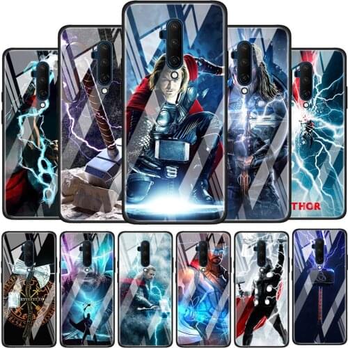 Thor marvel hero Glossy Protection Cover for OnePlus 9R 9 8T 8 7T 7 Pro Nord Z 5G Luxury Tempered Glass Phone Case
