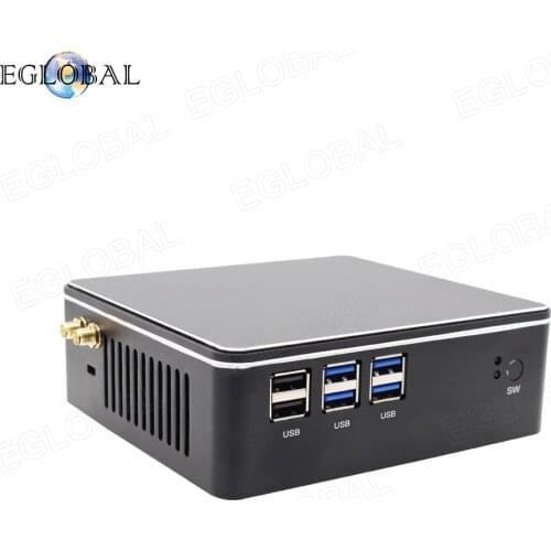 Hot Selling Mini PC with Fan i3 i5 i7 DDR3L/DDR4 Version Gaming Computer HDMI VGA Dual Display Win7/8/10 Linux Cheap Porket pc
