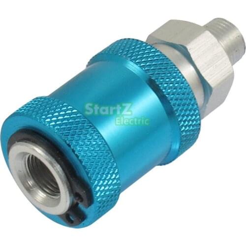 HSV-06 G1/8" M/F Thread Silver Tone Blue Hand Operated Slide Valve