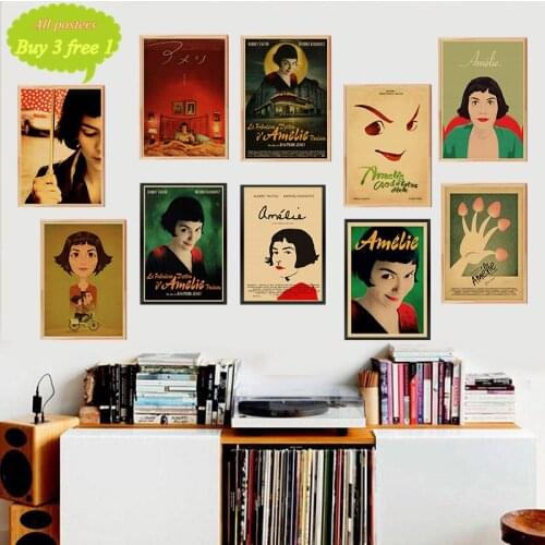 Classic Movie Amelie poster retro Kraft wall Paper Wall Decorative Paintings vintage poster