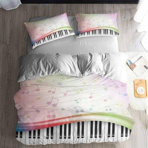 HELENGILI 3D Bedding Set Piano keys Print Duvet cover set bedclothes with pillowcase bed set home Textiles