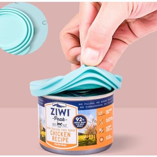3 Sizes Canned Cat Round Sealer Pet Food Cover Bowl Dog Food Preservation Silicone Spoon Pet Supplies Sealing Cap Accessories