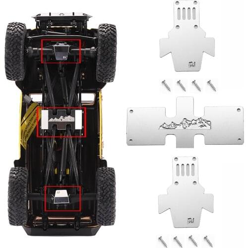 Stainless Steel Chassis Armor Axle Protective Guard Plate for 1/24 Axial SCX24 Wrangler RC Car Upgrade Parts