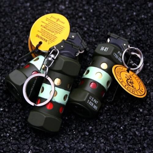 Creative Grenade Grinding Wheel Open Flame Lighter Multifunctional Zapalniczka Keychain Smoking Accesoires Gadgets for Men