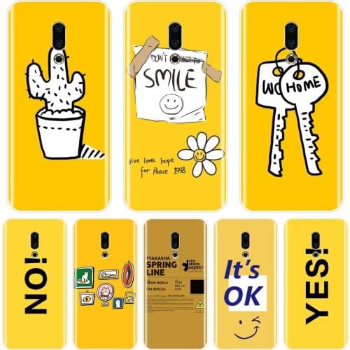 Soft Silicone Case For Meizu U10 U20 Pro 6 7 Plus Yellow Cactus Flower Back Cover For Meizu 15 Lite 16 Plus 16th 16x Phone Case