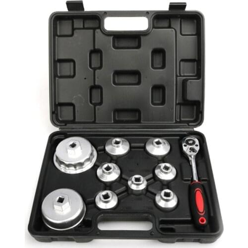 10pcs Car Maintenance Tools Oil Filter Wrench Set For Toy-ota, B-M-W Ben-z Bu-ick Oil Filter Remover Hand Tool Set Six Angle