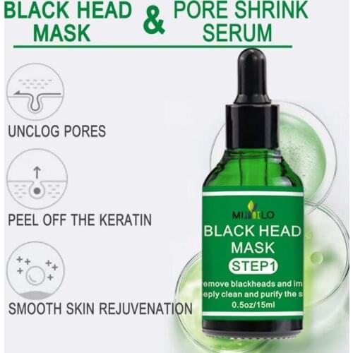 Tear Off Acne Removing Pore Shrinkage Fluid Nose Strips Pore Strips Peeling Mask SetTea Tree Oil Blackhead Remover Mask Kit