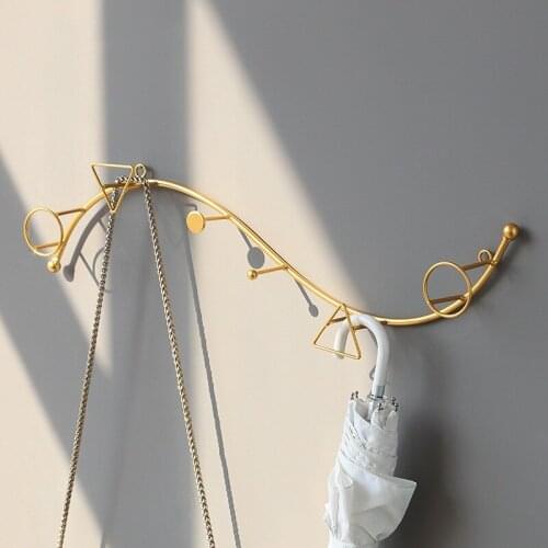 Nordic Light Luxury Iron Hook Creative Clothes Hook Wall-Mounted Wall Coat Rack Key Hanger Wall Decorative Hooks For Hanging