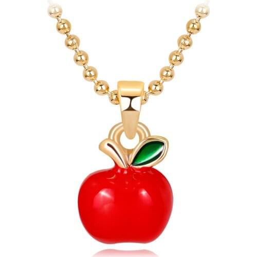 Christmas creative pendant apple necklace