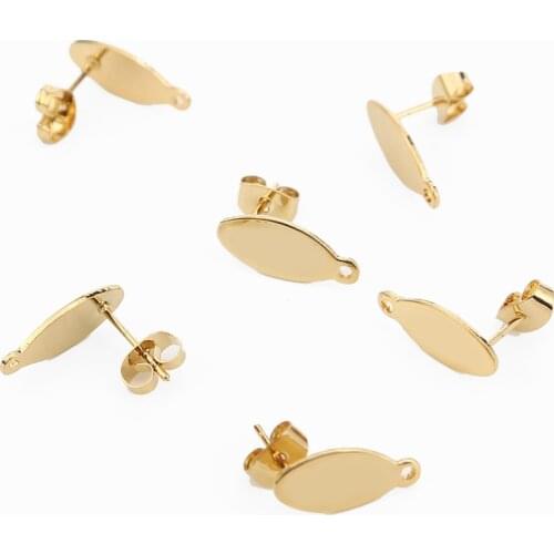 DIY dropwater 316L Stainless Steel Stud Earring For Jewelry Earring Making Finding Supplies Lead/Nickle/Cadmium Free 20pcs/lot