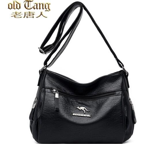 OLD TANG PU Leather Zipper Luxury Handbags Women Bag Designer Ladies Shoulder Crossbody Bags For Women 2020 Bolsa Feminina Sac