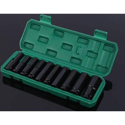 Lengthened Pneumatic Socket Hexagon 10-Piece Jackhammer Electrophoresis Black Manual Sleeve Tools Carbon Steel Douilles