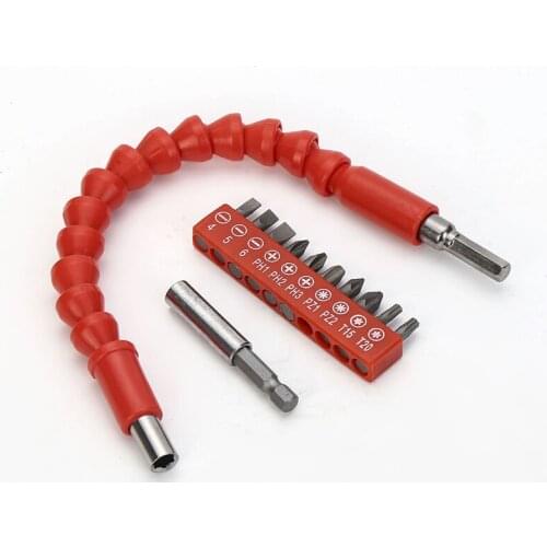 Drill Sleeve Universal Flexible Shaft Set drill bit Electric Screwdriver Accessories 12pcs/set
