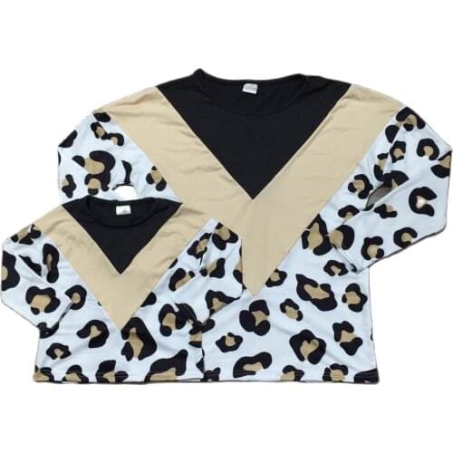 Girlymax Baby Girls Mommy &me Leopard Boutique Top T-shirts Kids Clothing Long Sleeve