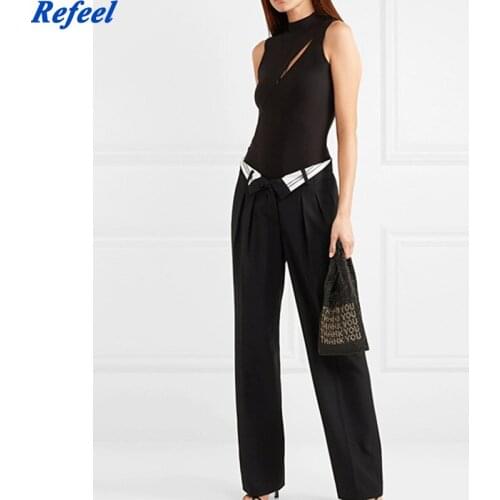 High Waist White Fold Stitch Long Wide Leg Trousers New Loose Fit Pants Women Fashion Tide Spring Summer 2021