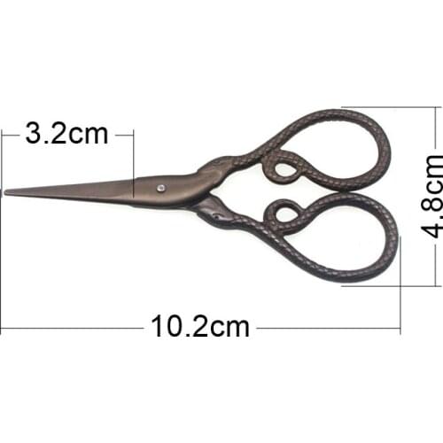 10.2*4.8cm Retro Sewing Scissors Tailor Snake Stainless Steel For Fabric Craft Household Tijeras De Costura TS8698