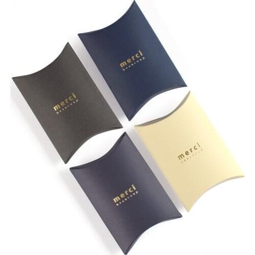 10 Pcs Kraft Craft Paper Gift Packaging Box Bag Meric Pillow Boxes Gift Package Wedding Party Candy Cake Chocolate Boxes