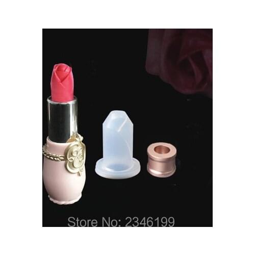 10pcs/lot Lip Makeup Tools, Empty Silicone Lipstick Mold, Easy Lip Balm Filling Mold, 1Holes 4 designs Lipstick Mold
